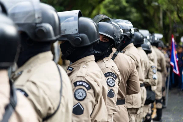 Salvador Bahía Brasil Septiembre 2022 Soldados Policía Militar Bahiana Están — Foto de Stock