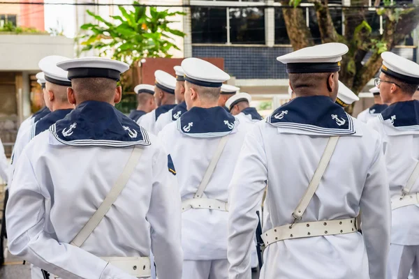 Salvador Bahia Brasile Settembre 2022 Soldati Della Marina Militare Sono — Foto Stock