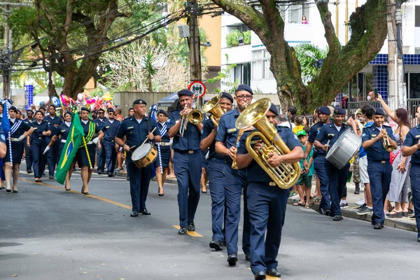 Salvador Bahia Brazil September 2022 Musicians Salvador Municipal Guard Parade — 图库照片