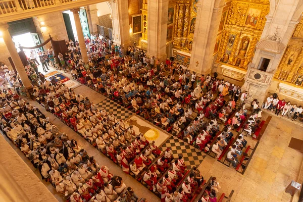 Salvador Bahia Brezilya Haziran 2022 Yüzlerce Inançlı Katolik Pelourinho Bahia — Stok fotoğraf