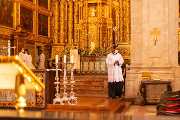 Salvador Bahia Brezilya Haziran 2022 Katolik Rahipler Pelourinho Bahia Daki — Stok fotoğraf