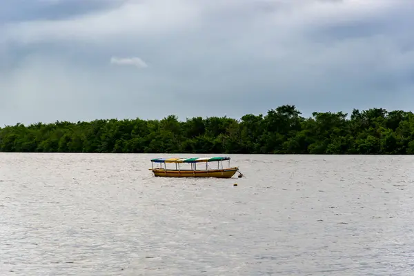 Taperoa Bahia Brasilien Juni 2022 Blick Auf Fischerboote Rio Das — Stockfoto