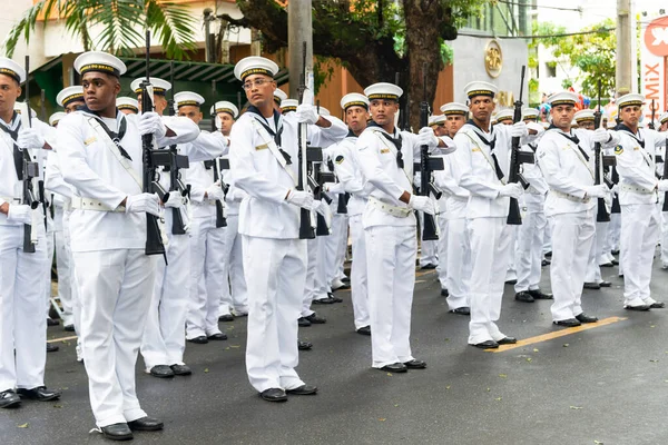 Salvador Bahia Brésil Septembre 2022 Des Membres Marine Sont Vus — Photo