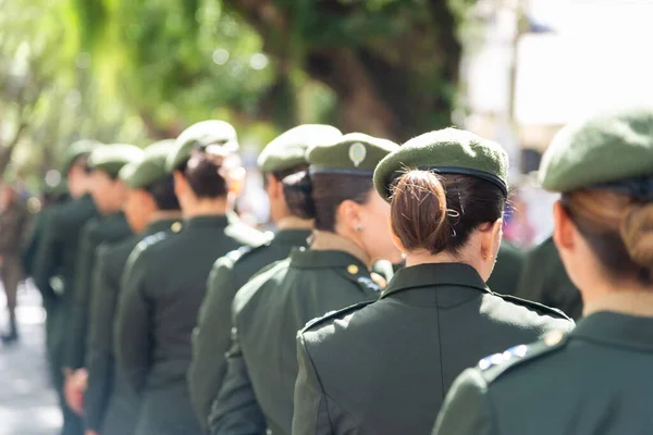 Salvador Bahia Brasile Settembre 2022 Donne Soldato Dell Esercito Vengono — Foto Stock