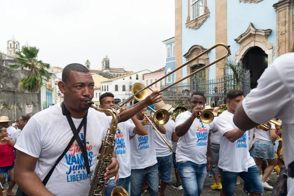 Salvador Bahia Brésil Juillet 2022 Des Musiciens Instrumentaux Sont Vus — Photo
