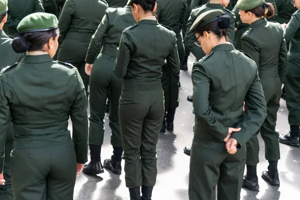 Salvador Bahia Brasil Setembro 2022 Soldados Exército Feminino São Vistos — Fotografia de Stock