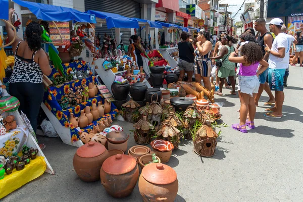 Nazare Bahia Brasilien April 2023 Besucher Und Käufer Der Traditionellen — Stockfoto