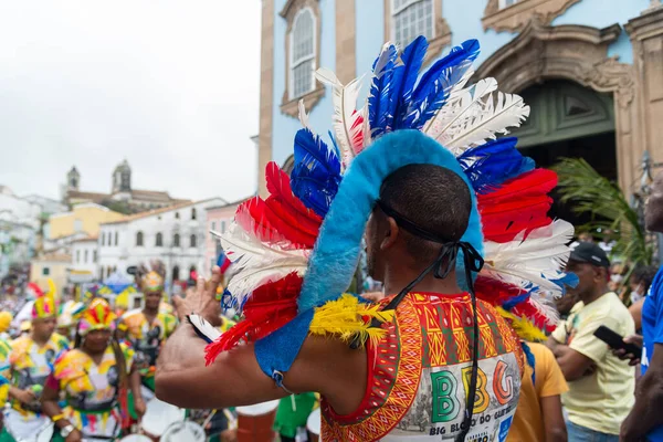 Salvador Bahía Brasil Julio 2022 Grupo Cultural Durante Desfile Cívico — Foto de Stock