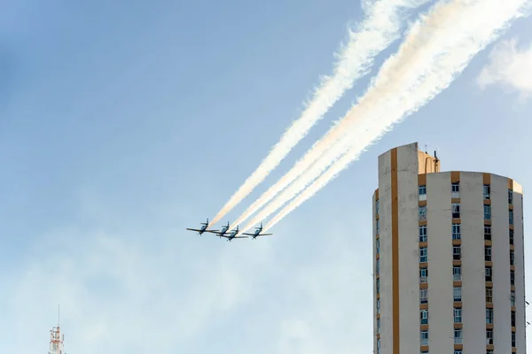 Сальвадор Баия Бразилия Июля 2023 Года Самолеты Дымовой Эскадрильи Презентацией — стоковое фото