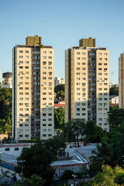 Salvador Bahia Brasil Julho 2023 Arquitetura Residencial Casas Fachadas Instalações — Fotografia de Stock