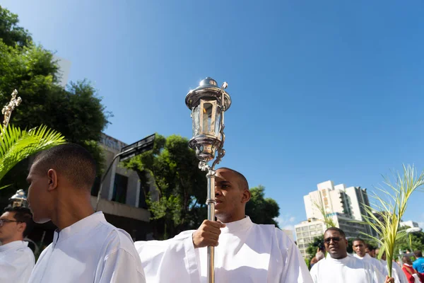 Salvador Bahia Brazil April 2023 Catholic Church Seminarians Seen Taking — Foto de Stock
