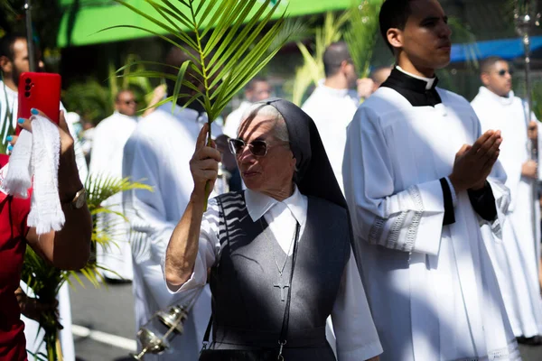 Salvador Bahia Brazil April 2023 Dozens People Who Adhere Catholicism — Foto de Stock