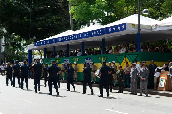 Salvador Bahia Brazil September 2022 Musicians Municipal Guard Seen Parading — Stock Photo, Image