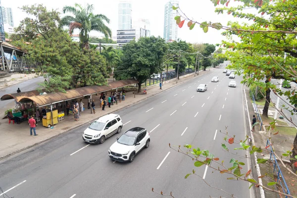 Salvador Bahia Brasil Agosto 2023 Ven Automóviles Viajando Por Avenida —  Fotos de Stock