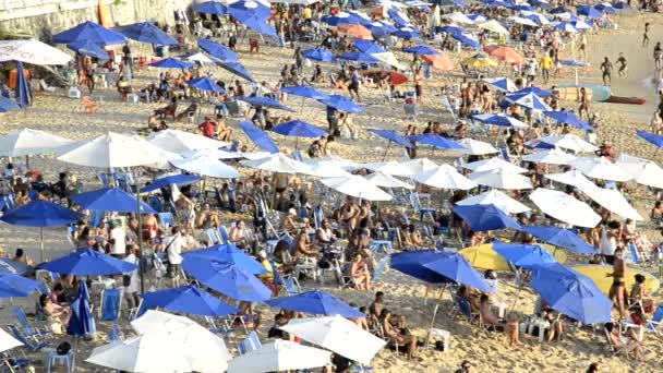 Salvador Bahia Brasil Agosto 2023 Pessoas Estão Tomando Banho Mar — Vídeo de Stock