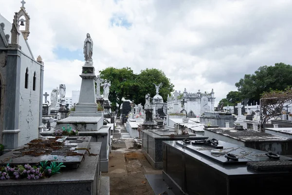 Сальвадор Баия Бразилия Января 2015 Вид Несколько Могил Кладбище Кампо — стоковое фото