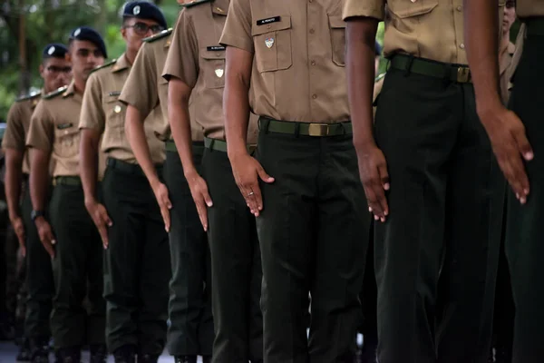 Salvador Bahia Brasil Setembro 2023 Soldados Exército São Vistos Desfile — Fotografia de Stock
