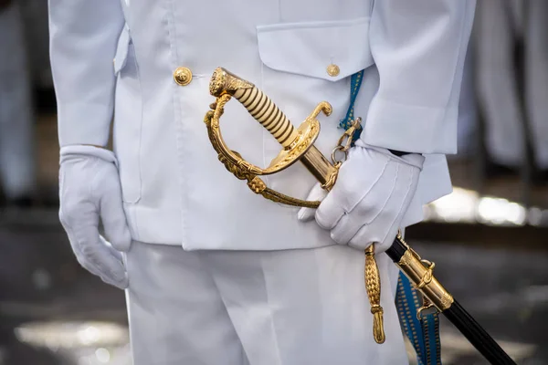 Сальвадор Баия Бразилия Сентября 2023 Года Военно Морской Офицер Замечен — стоковое фото