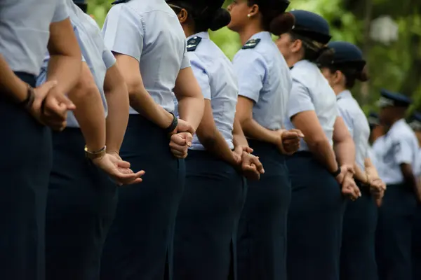 Salvador Bahia Brazil September 2023 Female Air Force Soldiers Seen — Stock Photo, Image