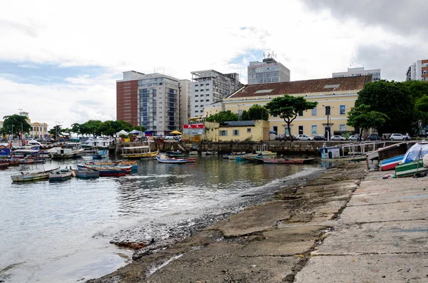 Salvador Bahía Brasil Junio 2015 Vista Del Puerto Marítimo Barrio —  Fotos de Stock