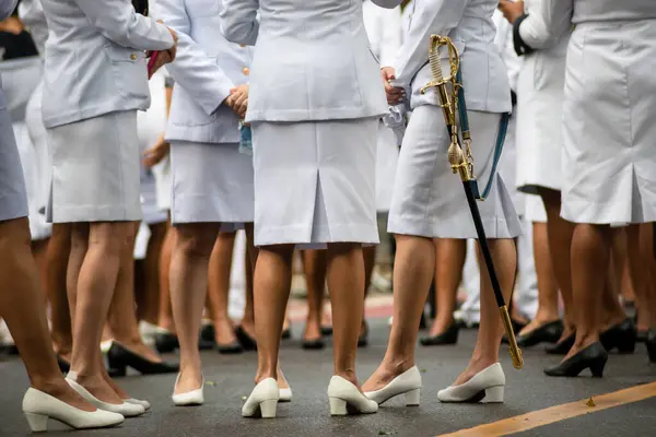 Salvador Bahia Brazil September 2023 Female Naval Officers Seen Group — Stock Photo, Image