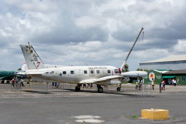 Salvador, Bahia, Brezilya - 11 Kasım 2014: Brezilya hava kuvvetlerinden P-95A uçakları Salvador, Bahia 'da sergilenmektedir