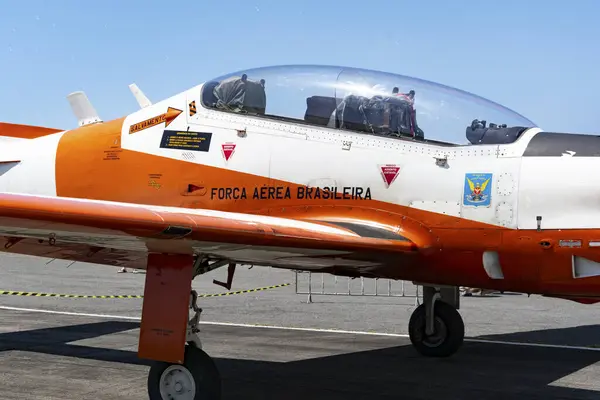 Salvador Bahia Brasil November 2014 Pesawat Angkatan Udara Brasil Dipamerkan Stok Gambar