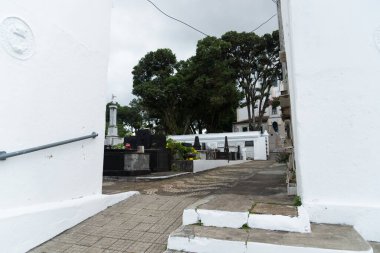 Salvador, Bahia, Brezilya - 02 Kasım 2023: Salvador, Bahia 'daki Campo Santo mezarlığının manzarası.
