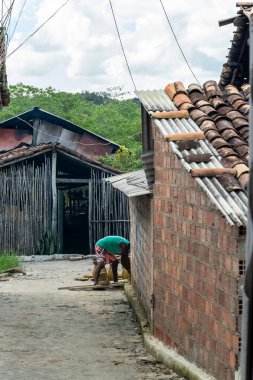 Aratuipe, Bahia, Brezilya - 30 Mayıs 2015: Bahia 'nın Aratuipe kentindeki Maragogipinho sokaklarının görüntüsü.