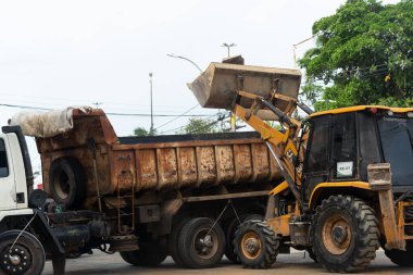 Salvador, Bahia, Brezilya - 05 Ocak 2024: Salvador, Bahia kentindeki Conceicao da Praia caddesinin yeniden inşası.