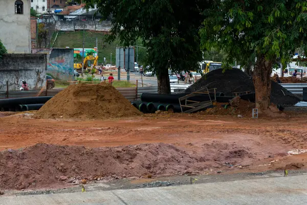 Salvador Bahia Brasil Enero 2024 Vista Del Sitio Construcción Del — Foto de Stock