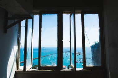 Salvador, Bahia, Brezilya - 06 Temmuz 2019: Salvador, Bahia 'daki Saints Körfezi manzarası.