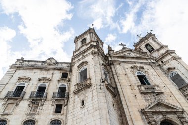 Salvador, Bahia, Brazil - December 08, 2019: View of the facade of the Conceicao da Praia church in the city of Salvador, Bahia. clipart