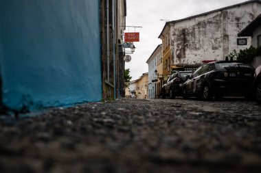 Salvador, Bahia, Brezilya - 15 Ocak 2025: Brezilya 'nın Salvador şehrinin tarihi merkezinde yer alan Pelourinho' nun görüntüsü.