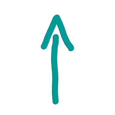 Açık mavi ok skeci. Çizgi ve simge elle çizilmiş. Vektör çizimi, düz tasarım. İzole edilmiş bir arkaplanda karalama çizimi.