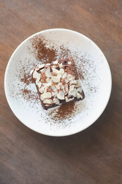 stock image brownies on a white plate