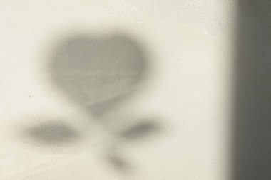 Duvardaki kalp gölgesi