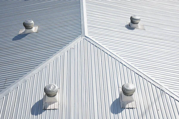Telhados Chapa Metálica Construção Comercial — Fotografia de Stock