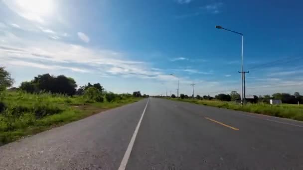 Driving Motorcycle Road — Stock Video