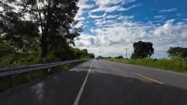 Conducir Una Motocicleta Carretera — Vídeos de Stock