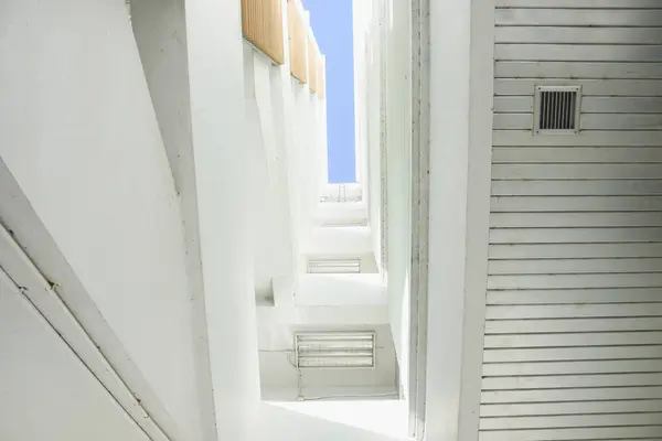 stock image Interior decoration of a five-story white building