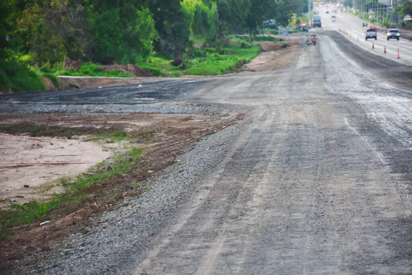 stock image New Road Construction in Suburban New Housing Development