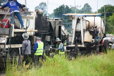 Khon Kaen, Tayland, 24 Ağustos 2024, yol yapım araçları