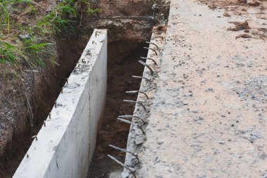 İnşaat halindeki yola yakın çekim