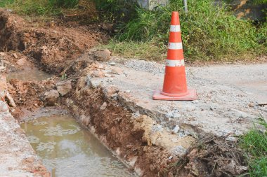İnşaattan kaynaklanan su hasarının yakın görüntüsü