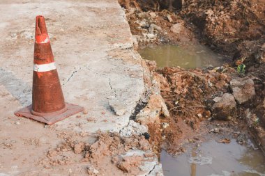 İnşaattan kaynaklanan su hasarının yakın görüntüsü