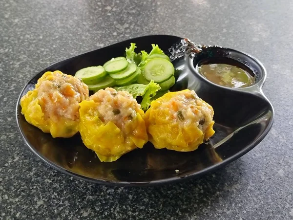 Thailändisches Essen Deep Fried Crab Meat Rolls Hoi Oder Krabbenjube — Stockfoto