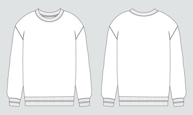 Uzun kollu ceket eşofman altı vektör çizimi 