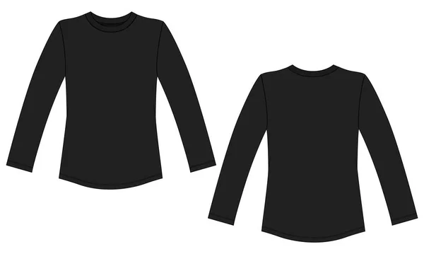 Raglan Langærmet Sweatshirt Vektor Illustration Skabelon Bag Visninger Isoleret Hvid – Stock-vektor