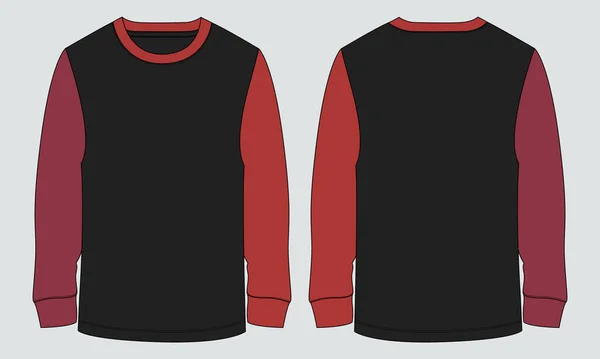 Long Sleeve Jacket Sweatshirt Vector Illustration — Stock Vector